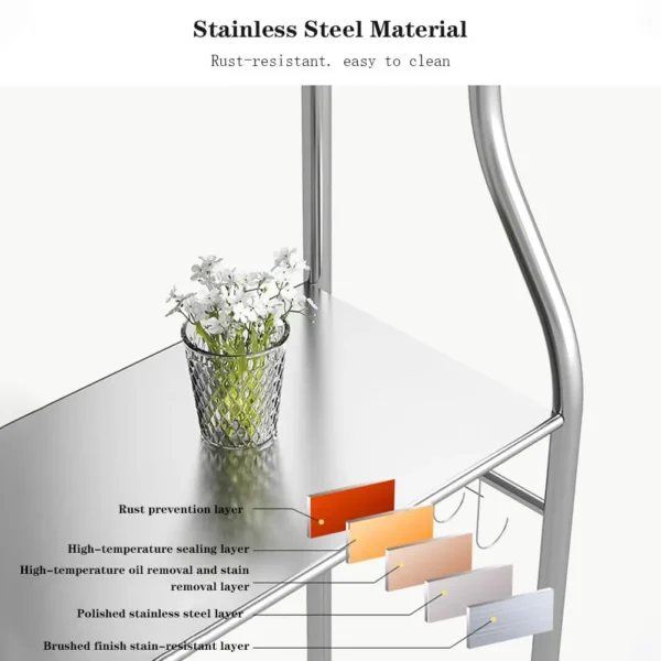 3-Tier Over the Toilet Storage, Metal Bathroom Shelve, Over Toilet Bathroom Organizer, Space Saver Bathrooms Shelve for Restroom Laundry Balcony
