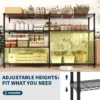S316133985f3047759bf59d93567c3025H-1.webp Heavy Duty Storage Shelves 4/5 Tiers Metal Shelving Unit Adjustable Organization Pantry Shelves for Kitchen Garage Commercial
