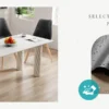 Leather Dining Chairs Set of 4 Wooden Legs Lounge Chair for Home Kitchen Comfortable Sponge Cushion Living Room Chair