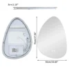 Bathroom Mirror LED Wall Mounted Vanity Mirror with 3 Lighting Colors, Touch Sensor, Anti-Fog, Backlit Light, Irregular Pebble Shape