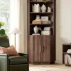 Wine Bar Cabinet, Mid Century Modern Sideboard, Wood Texture, 31.5", Dining Room, Living Room, Kitchen