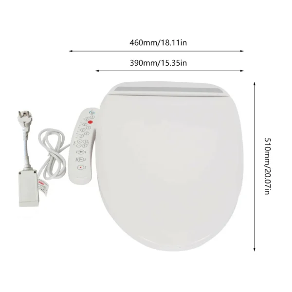 S490e520a67ae497aa9d9fb01e55ddfc84.webp Electric Bidet Toilet Seat Smart Automatic Deodorization Elongated Heated Self Cleaning for Bathroom