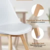 Leather Dining Chairs Set of 4 Wooden Legs Lounge Chair for Home Kitchen Comfortable Sponge Cushion Living Room Chair