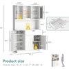 Kitchen Pantry Cabinet, Large Kitchen Hutch Formhouse Storage Cabinet with Microwave Stand, Tall Food Pantry for Dining