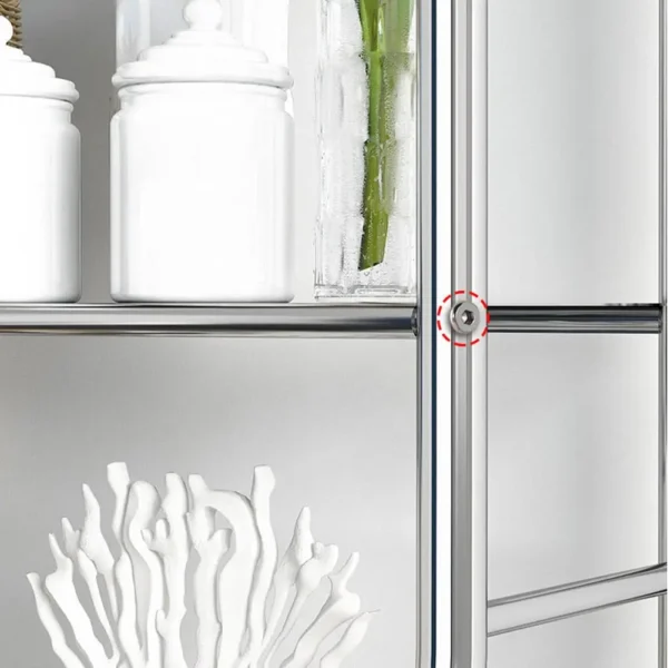 3-Tier Over the Toilet Storage, Metal Bathroom Shelve, Over Toilet Bathroom Organizer, Space Saver Bathrooms Shelve for Restroom Laundry Balcony