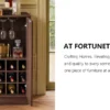 Wine Bar Cabinet, Mid Century Modern Sideboard, Wood Texture, 31.5", Dining Room, Living Room, Kitchen