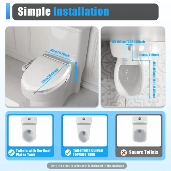 S75755426e4c7488ab8e2888df705087fY.webp Electric Bidet Toilet Seat Smart Automatic Deodorization Elongated Heated Self Cleaning for Bathroom