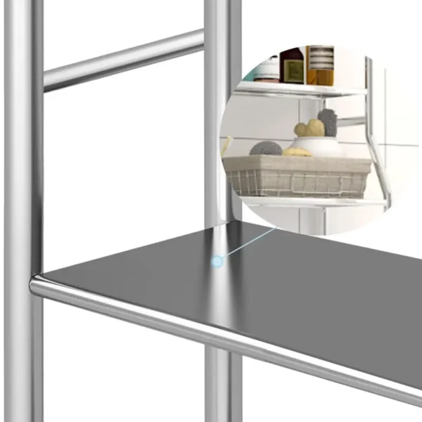 3-Tier Over the Toilet Storage, Metal Bathroom Shelve, Over Toilet Bathroom Organizer, Space Saver Bathrooms Shelve for Restroom Laundry Balcony