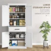 Tall Kitchen Pantry Storage Cabinet with Barn Doors and Drawer, 72"