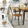 S97bbf833cbed4030bed0964863656f81L-1.webp Dining Table Set For 4, 43 Inch Kitchen Table And 4 Chairs With Storage Shelf, 5 Piece