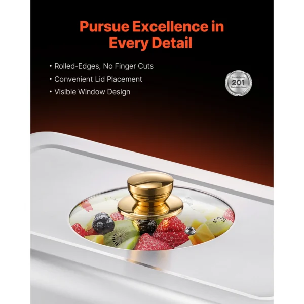 8 Qt 2 4 Pack Chafing Dish Buffet Set Stainless Steel Chafer with 4 Full Size Pans Rectangle Catering Warmer Server