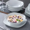 24-Piece Ceramic Porcelain Tableware Dinner Set Cereal Bowls Soup Dessert Plate Dinnerware Serive for 6 Person