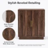 Wine Bar Cabinet, Mid Century Modern Sideboard, Wood Texture, 31.5", Dining Room, Living Room, Kitchen