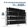 Sd64bc35e7ecd4025b0bc0be58b82272cC-1.webp Heavy Duty Storage Shelves 4/5 Tiers Metal Shelving Unit Adjustable Organization Pantry Shelves for Kitchen Garage Commercial