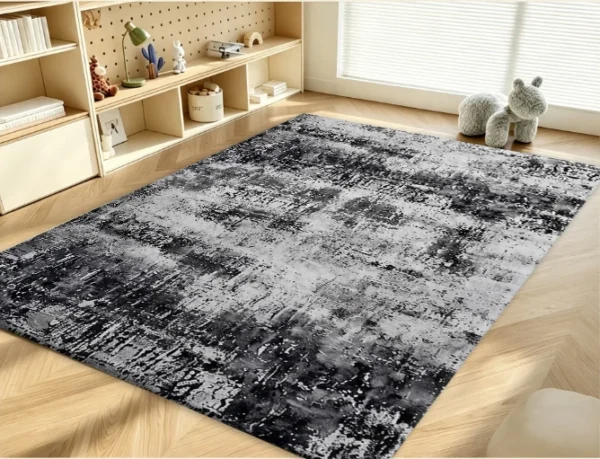 Sd6b0c6d97d3a4154b9f462acfba915145.webp Stroke Abstract Area Rug Grunge Distressed Non‑Slip Carpet Floor Mat for Living Room Bedroom Home Decor