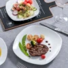 24-Piece Ceramic Porcelain Tableware Dinner Set Cereal Bowls Soup Dessert Plate Dinnerware Serive for 6 Person