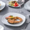 24-Piece Ceramic Porcelain Tableware Dinner Set Cereal Bowls Soup Dessert Plate Dinnerware Serive for 6 Person