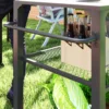 Three-Shelf Outdoor Grill Cart, Movable Food Prep Table on Wheels