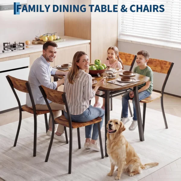 Sef0f3f2a1ab04f41bd88adcf30a4965bi.webp Dining Table Set For 4, 43 Inch Kitchen Table And 4 Chairs With Storage Shelf, 5 Piece