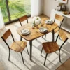 Sf36a12abe92f4abbbc7dc7d3ade7007aW.webp Dining Table Set For 4, 43 Inch Kitchen Table And 4 Chairs With Storage Shelf, 5 Piece