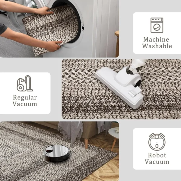 Sfa6abb5738524818aeb96f705c2043efu.webp Garvee 8X10FT Boho Braided Carpets for Living Room Rugs Home Decor Non Shedding Carpet Moroccan