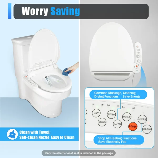 Sfb84d7ac33cf4abea65140a414918c221.webp Electric Bidet Toilet Seat Smart Automatic Deodorization Elongated Heated Self Cleaning for Bathroom