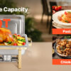 8 Qt 2 4 Pack Chafing Dish Buffet Set Stainless Steel Chafer with 4 Full Size Pans Rectangle Catering Warmer Server