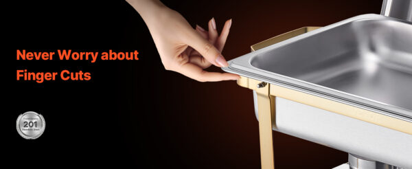 8 Qt 2 4 Pack Chafing Dish Buffet Set Stainless Steel Chafer with 4 Full Size Pans Rectangle Catering Warmer Server