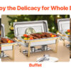 8 Qt 2 4 Pack Chafing Dish Buffet Set Stainless Steel Chafer with 4 Full Size Pans Rectangle Catering Warmer Server