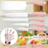 S085d0575d8f34f2694d0f6ac4e5de4860.webp 9PCS Kitchen Knife Set Stainless Steel Hollow Handle Sharp Meat Cutting Cooking Knife Scissors Bread Knife Fruit Peeler