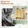 23.3in Wide Bamboo kitchen Wall Cabinet – Wall-Mounted Medicine Cabinet with Storage