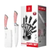S87ac469c2e41469bbf0761800e9a420d6.webp 9PCS Kitchen Knife Set Stainless Steel Hollow Handle Sharp Meat Cutting Cooking Knife Scissors Bread Knife Fruit Peeler